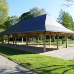 Construction d'une halle couverte ouverte